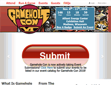 Tablet Screenshot of gameholecon.com
